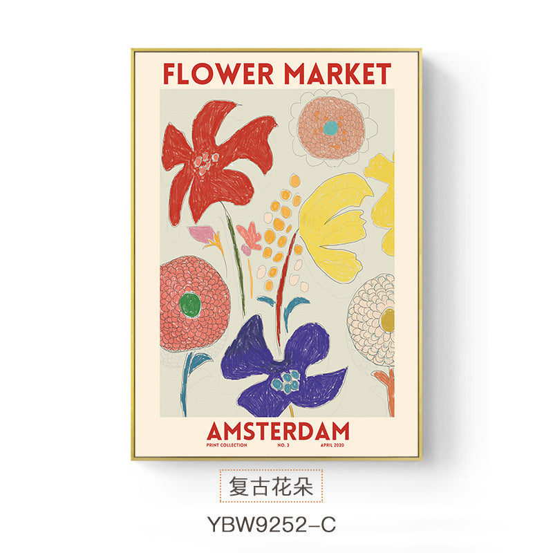 Set 3 Affiches Canvas – Floral Vintage Ville