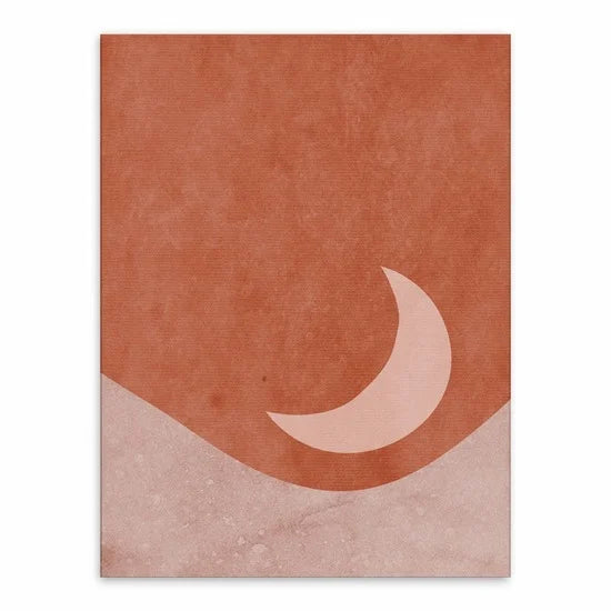 Affiche Toile Soleil & Lune Style Morandi – Art Nordique Décoration Salon & Chambre