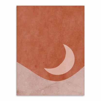 Affiche Toile Soleil & Lune Style Morandi – Art Nordique Décoration Salon & Chambre