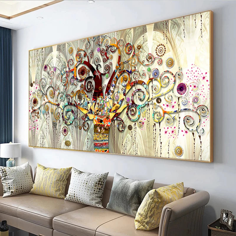 Tableau Klimt – L’Arbre de Vie | Décoration Scandinave