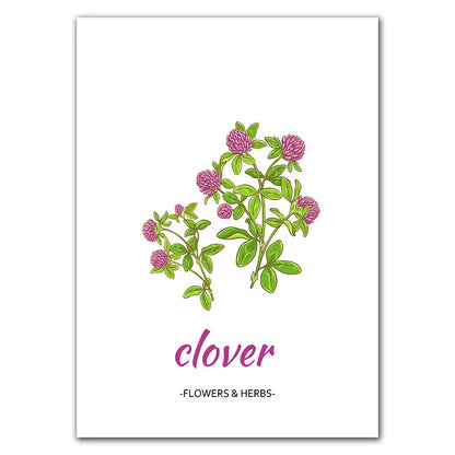 Affiche Botanique Herbes & Fleurs Nordiques – Déco Murale Cuisine & Salon