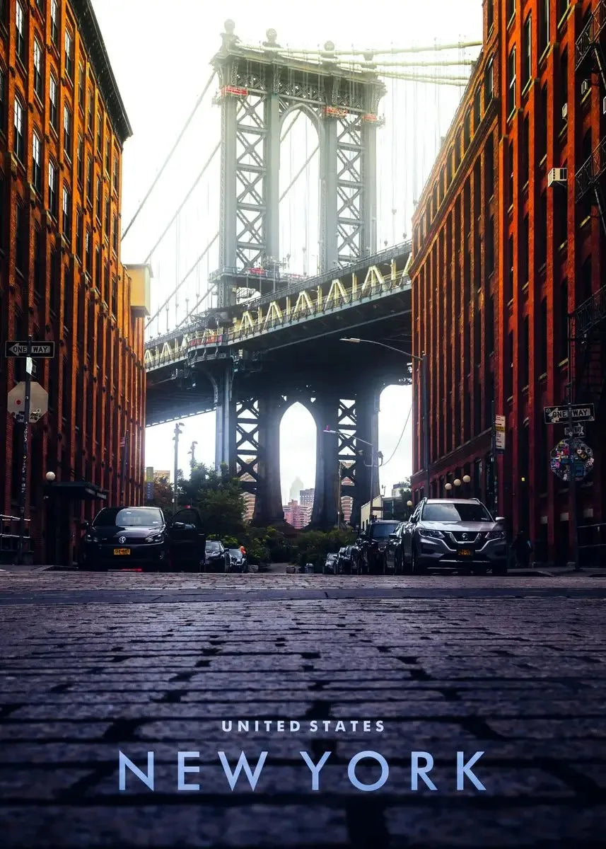 Affiche New York – Coordonnées Cityscape | Toile Murale