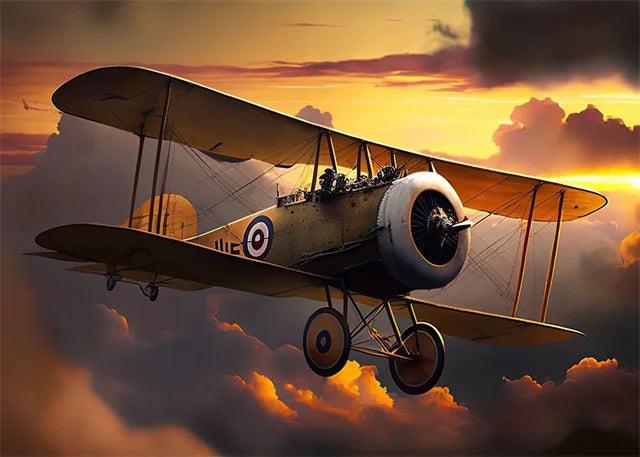 Affiche Avion de Chasse – Impression sur Toile Art Mural Aquarelle