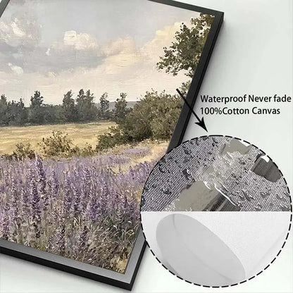 Affiche Paysage Nordique – Fleurs Violettes & Mer | Déco Murale 30x40cm