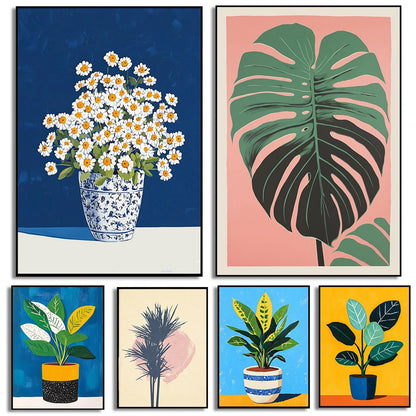 Affiche Florale Moderne – Nature Morte Botanique Style Boho | 30x42cm
