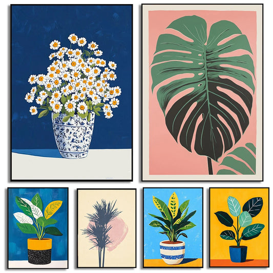Affiche Florale Moderne – Nature Morte Botanique Style Boho | 30x42cm