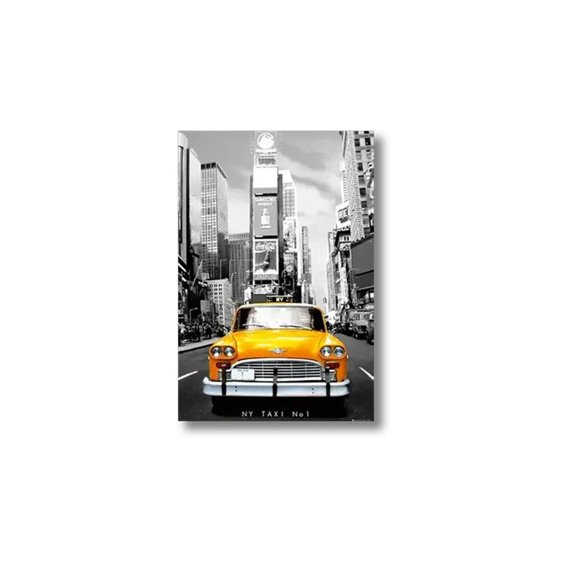 Tableau Horizon Urbain – Rues Iconées sur Toile