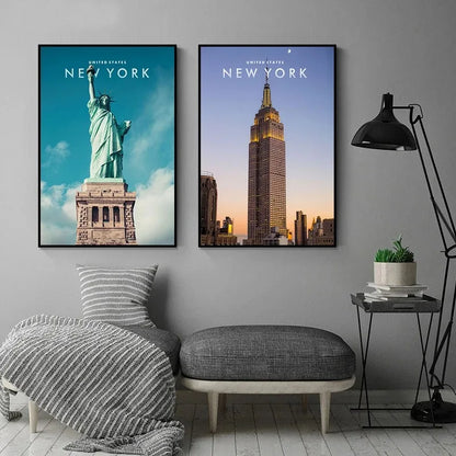 Affiche New York – Coordonnées Cityscape | Toile Murale