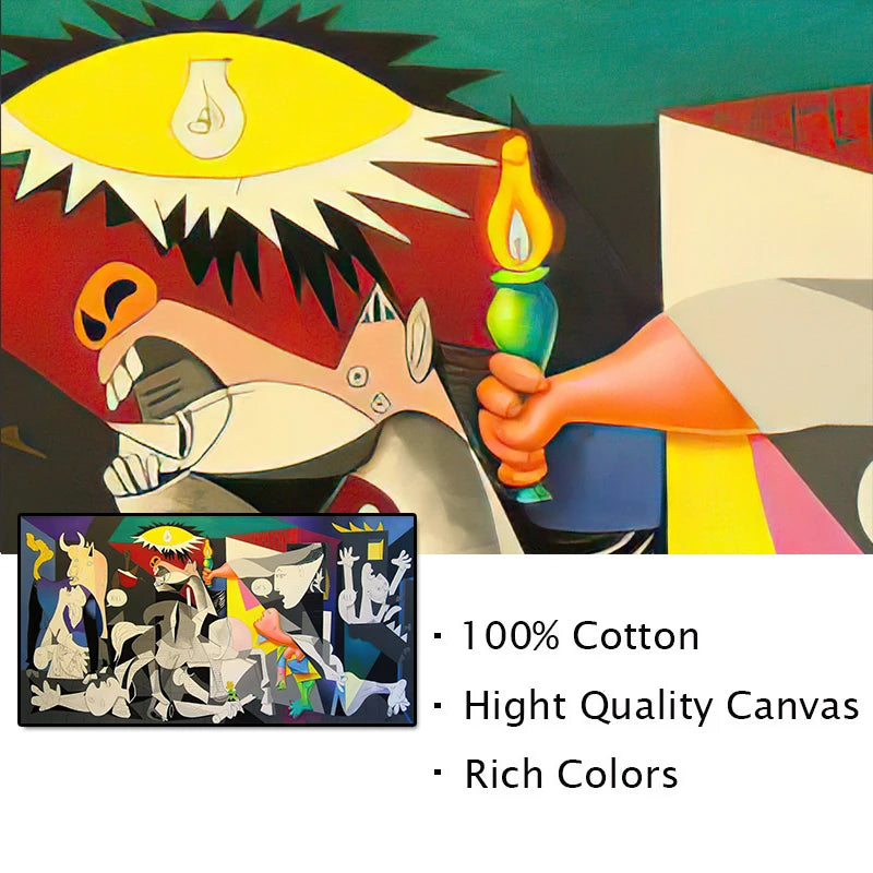 Affiche sur toile Guernica de Picasso – Art abstrait pour salon et décoration murale