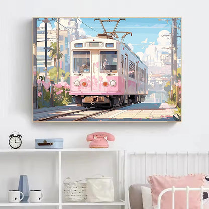 Affiche Anime Esthétique Sakura & Océan – Art Japonais Onirique | Impression Toile Canvas
