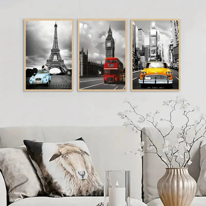 Tableau Horizon Urbain – Rues Iconées sur Toile