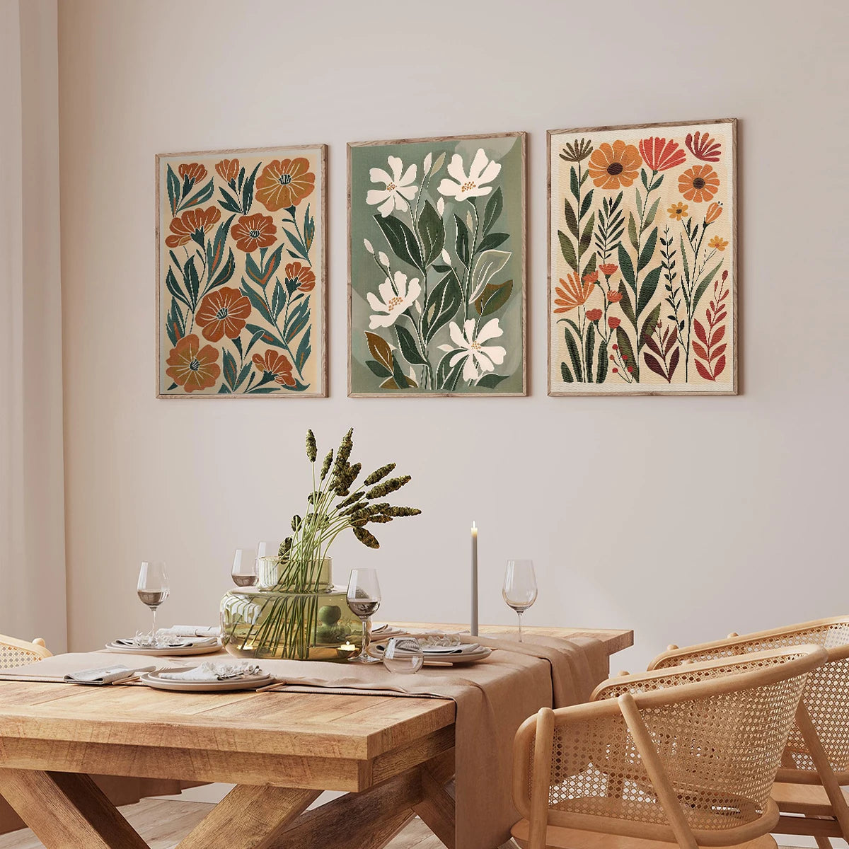 Tableau Fleurs Sauvages – Art Bohème pour Salon