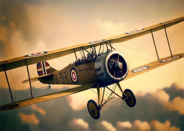 Affiche Avion de Chasse – Impression sur Toile Art Mural Aquarelle
