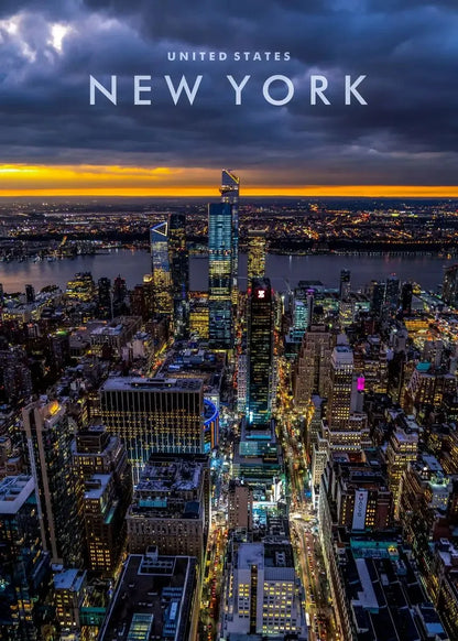 Affiche New York – Coordonnées Cityscape | Toile Murale