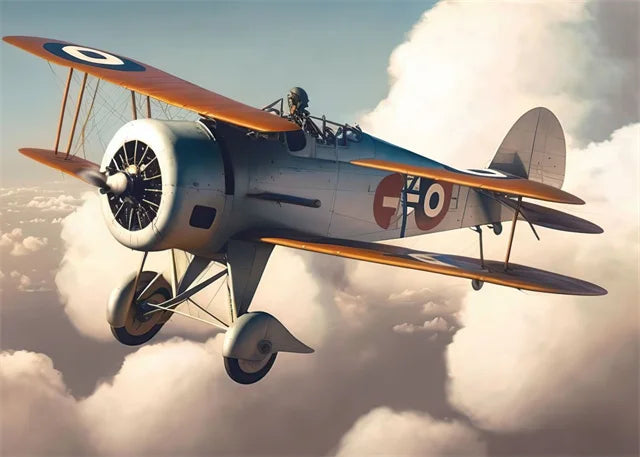Affiche Avion de Chasse – Impression sur Toile Art Mural Aquarelle