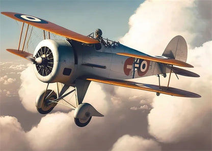 Affiche Avion de Chasse – Impression sur Toile Art Mural Aquarelle