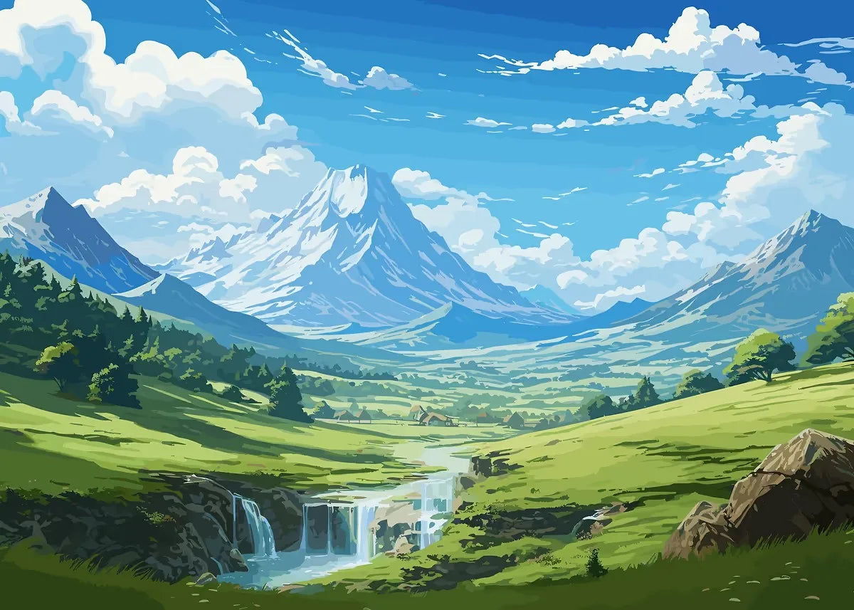 Affiche Anime Esthétique Sakura & Océan – Art Japonais Onirique | Impression Toile Canvas