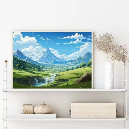 Affiche Anime Esthétique Sakura & Océan – Art Japonais Onirique | Impression Toile Canvas