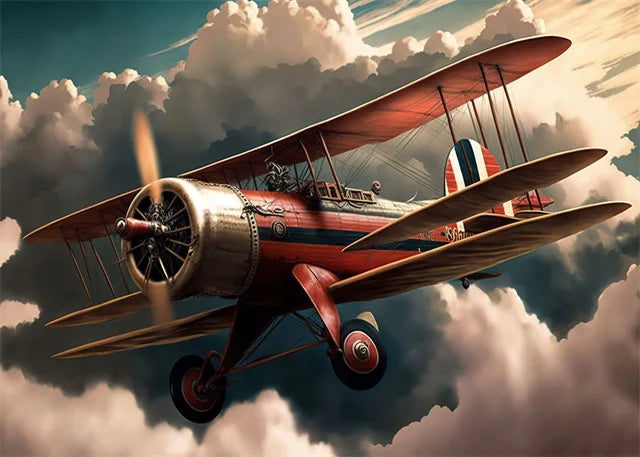 Affiche Avion de Chasse – Impression sur Toile Art Mural Aquarelle