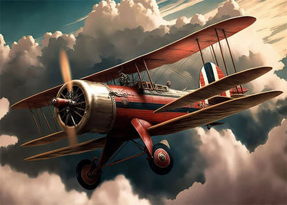 Affiche Avion de Chasse – Impression sur Toile Art Mural Aquarelle