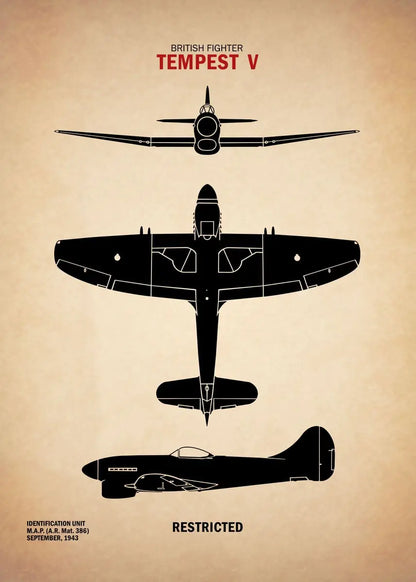 Affiche Vintage Spitfire WWII – Art Militaire Aviation | Impression Toile Décoration Murale