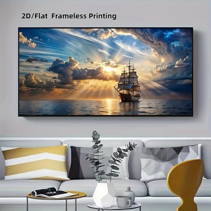 Affiche Voilier Coucher de Soleil – Déco Murale Mer & Côtier | L'IDÉE-HALLE