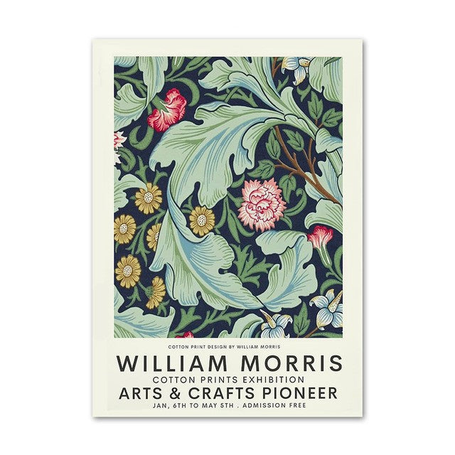 Set 3 Affiches William Morris – Motif Floral Bohème