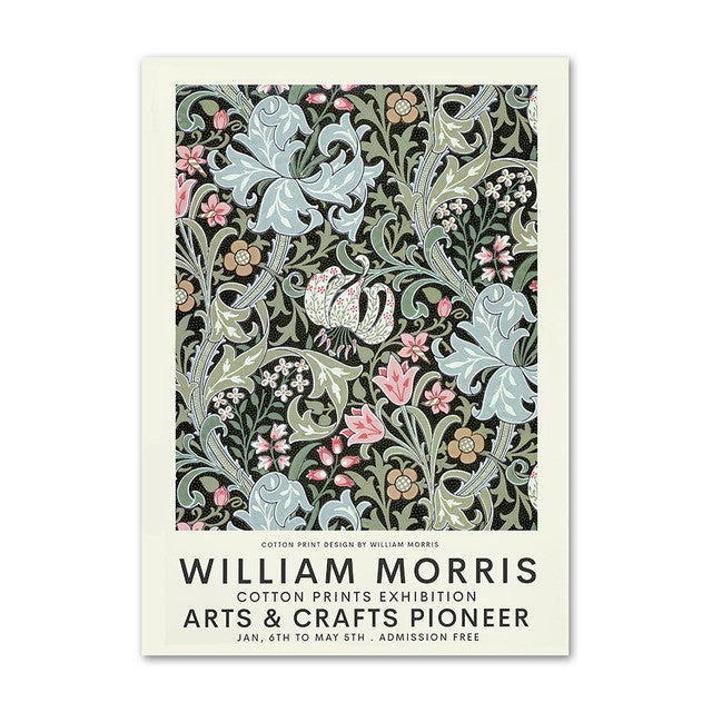 Set 3 Affiches William Morris – Motif Floral Bohème