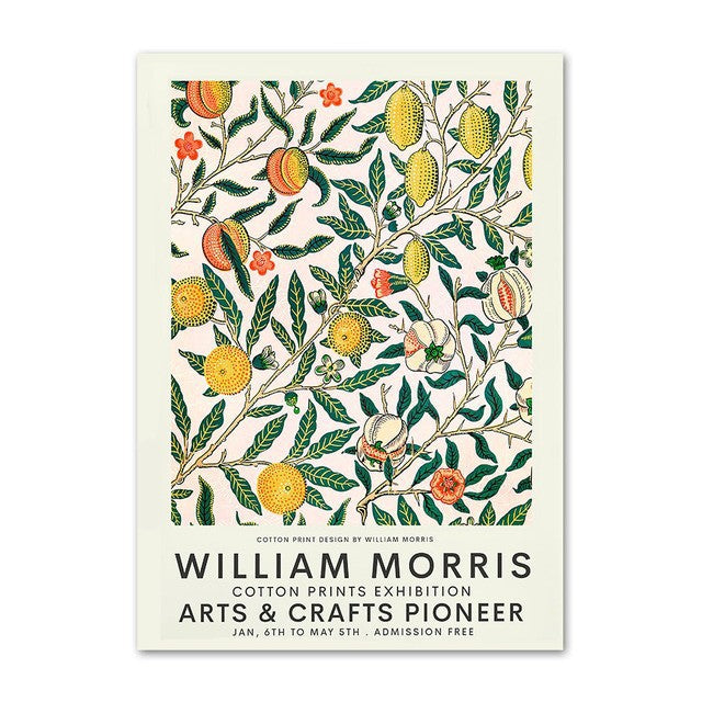 Set 3 Affiches William Morris – Motif Floral Bohème